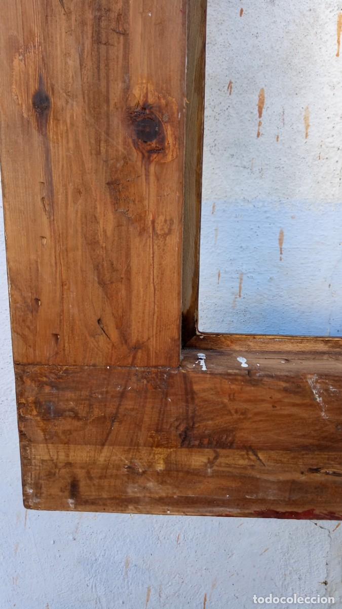 Antig&uuml;edades: Marco antiguo. Madera dorada y pintada - Foto 7