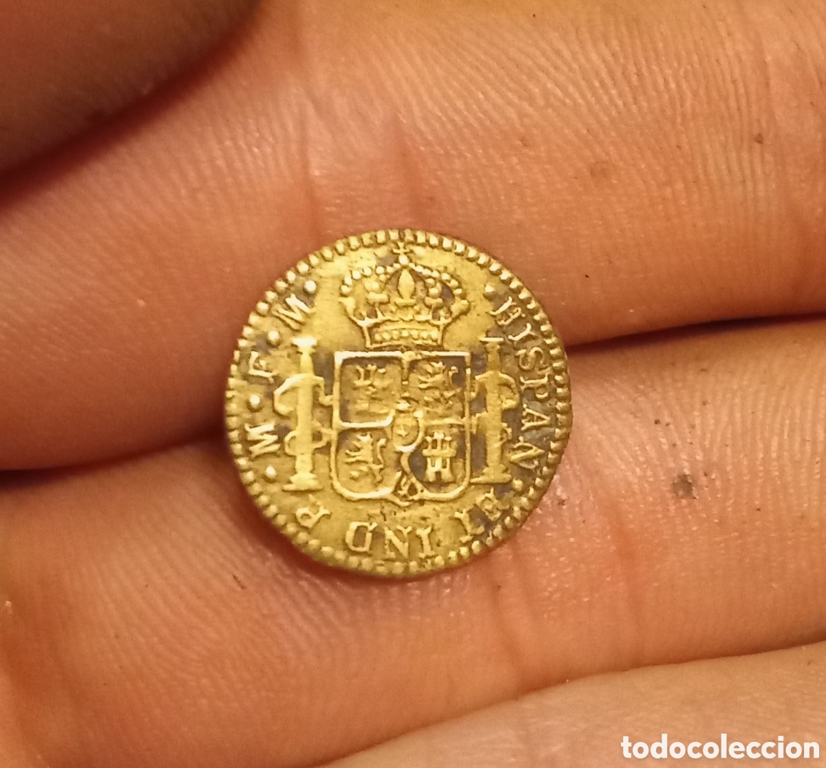 Antig&uuml;edades: BOT&Oacute;N MILITAR ANTIGUO DE ESPA&Ntilde;A - Foto 1