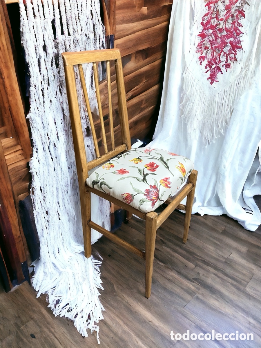 Antig&uuml;edades: Silla restaurada a&ntilde;os 50 - Foto 3