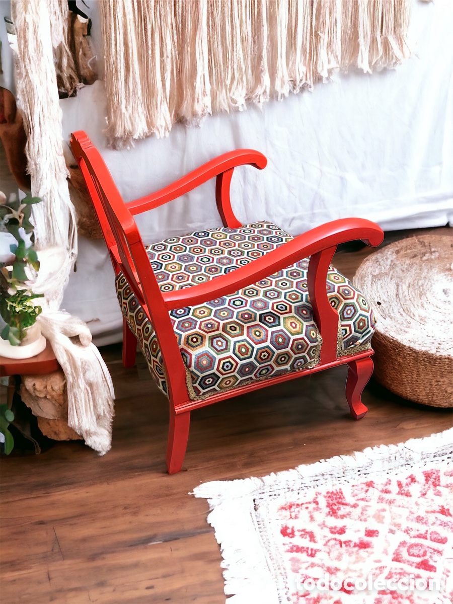 Antig&uuml;edades: Sill&oacute;n a&ntilde;os 60 restaurado - Foto 5