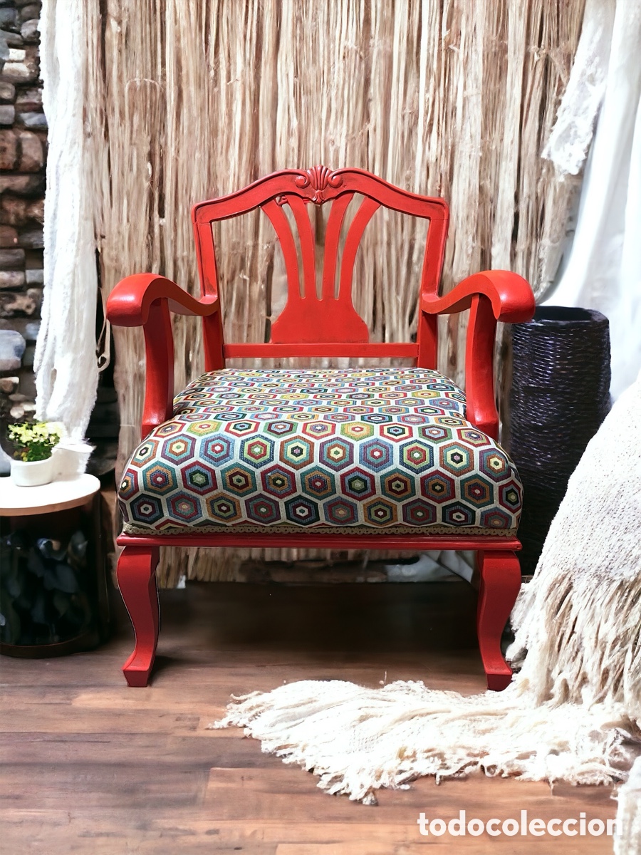 Antig&uuml;edades: Sill&oacute;n a&ntilde;os 60 restaurado - Foto 1