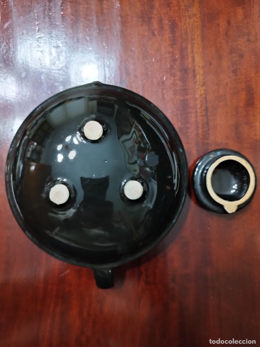 Antig&uuml;edades: Tetera de porcelana en negro - Foto 4