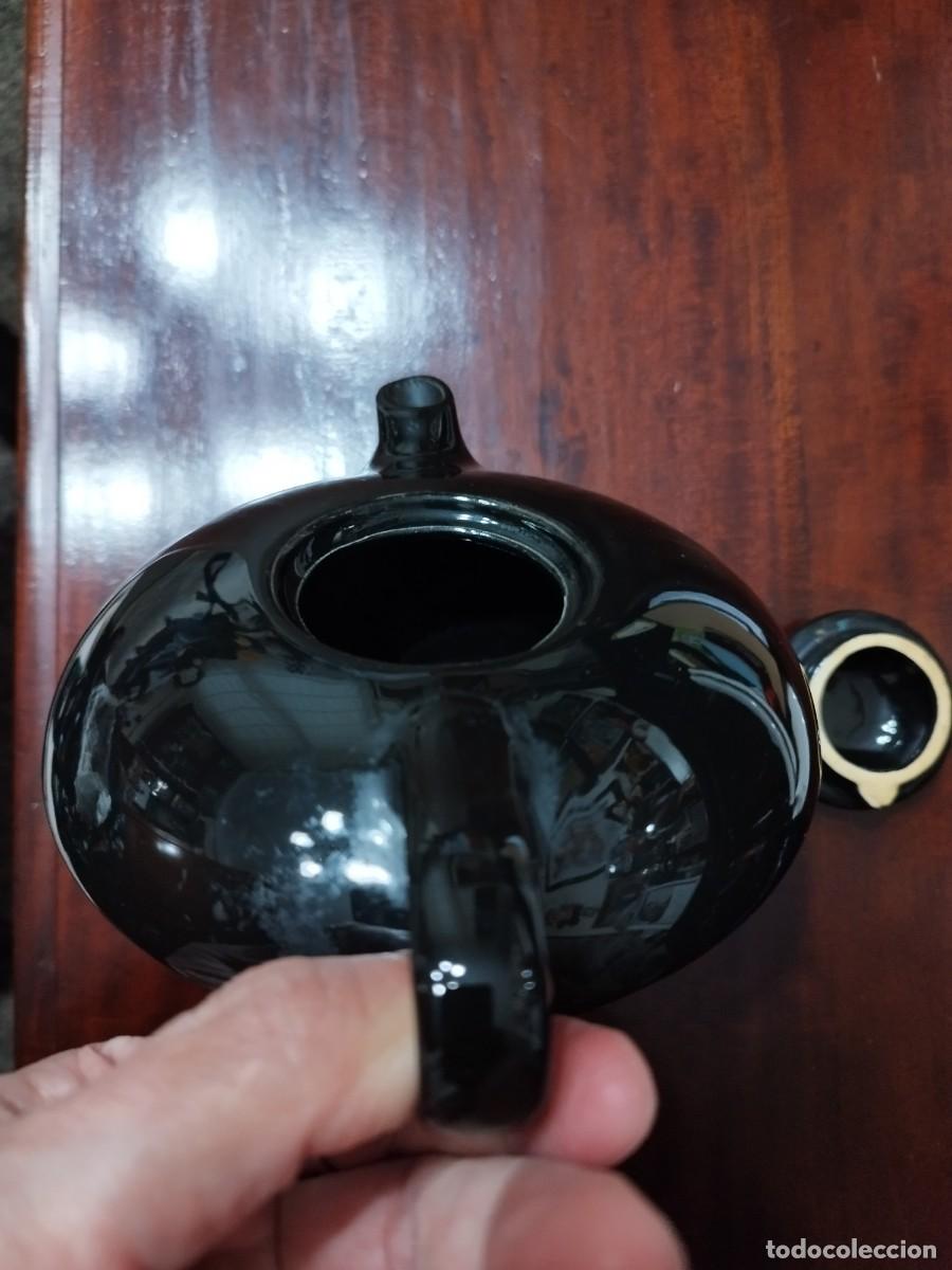Antig&uuml;edades: Tetera de porcelana en negro - Foto 7