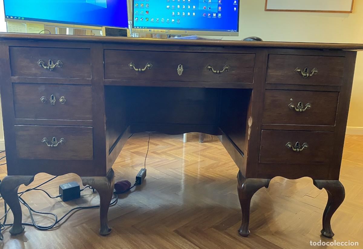Antig&uuml;edades: Mesa despacho Chippendale, sin envio, hay que recogerla - Foto 6