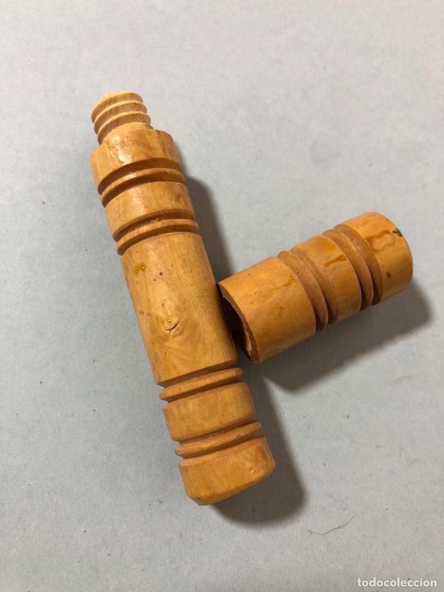 Antig&uuml;edades: Guarda agujas madera de boig - Foto 2