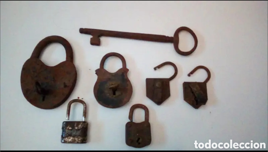 Antig&uuml;edades: Candados antiguos llave - Foto 1