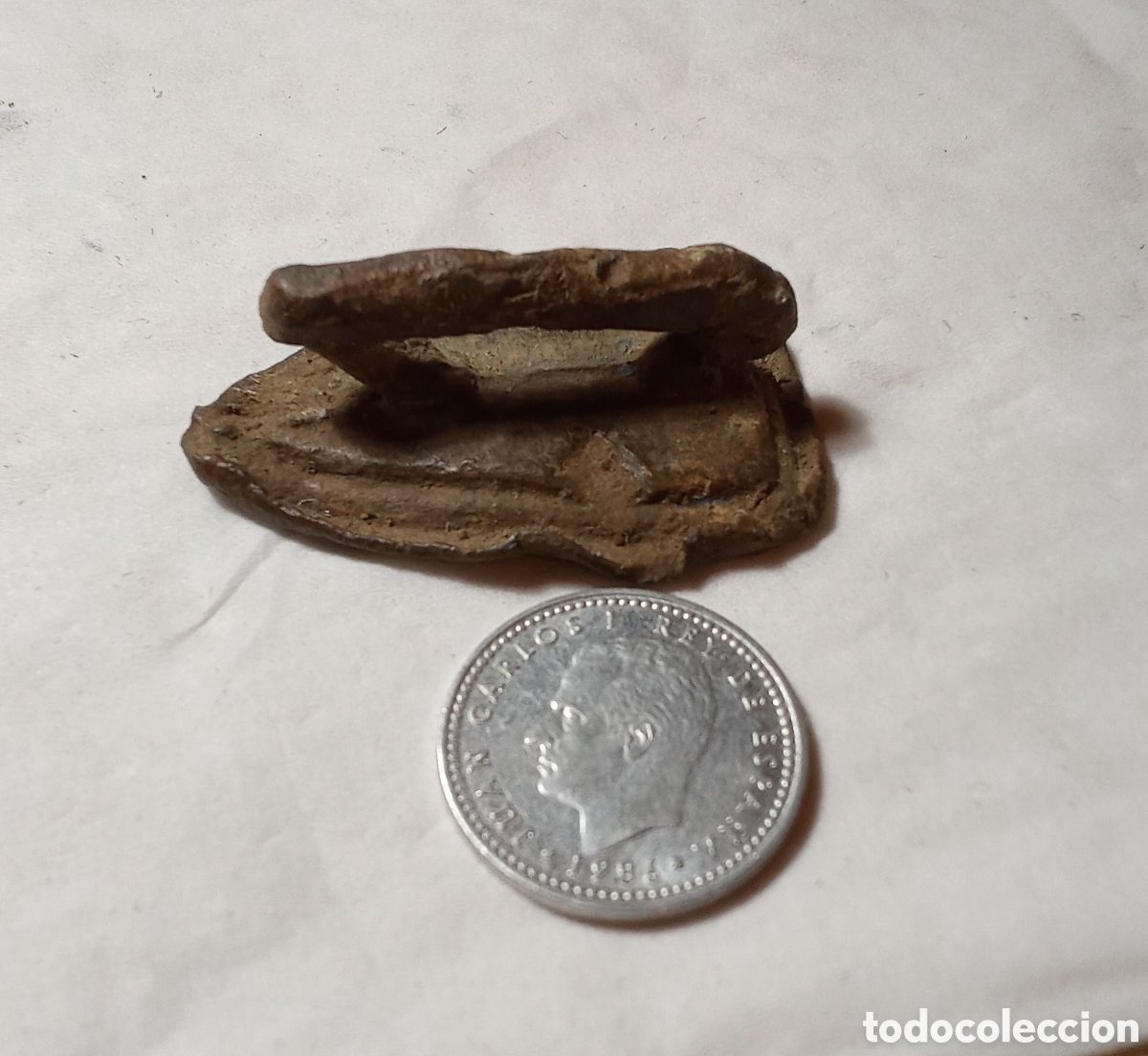 Antig&uuml;edades: PLANCHA ANTIGUA DE BOLSILLO DE PLOMO - Foto 1
