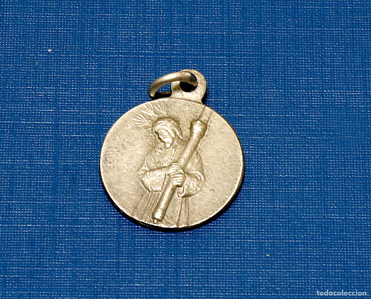 Antig&uuml;edades: MEDALLA DE PLATA ANTIGUA, CRISTO DEL GRAN PODER / RAMO DE FLORES - Foto 1