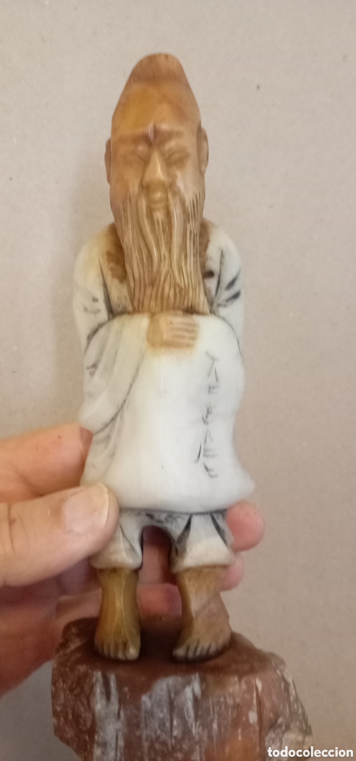 Antig&uuml;edades: Preciosa decorativa figura escultura oriental de piedra dura