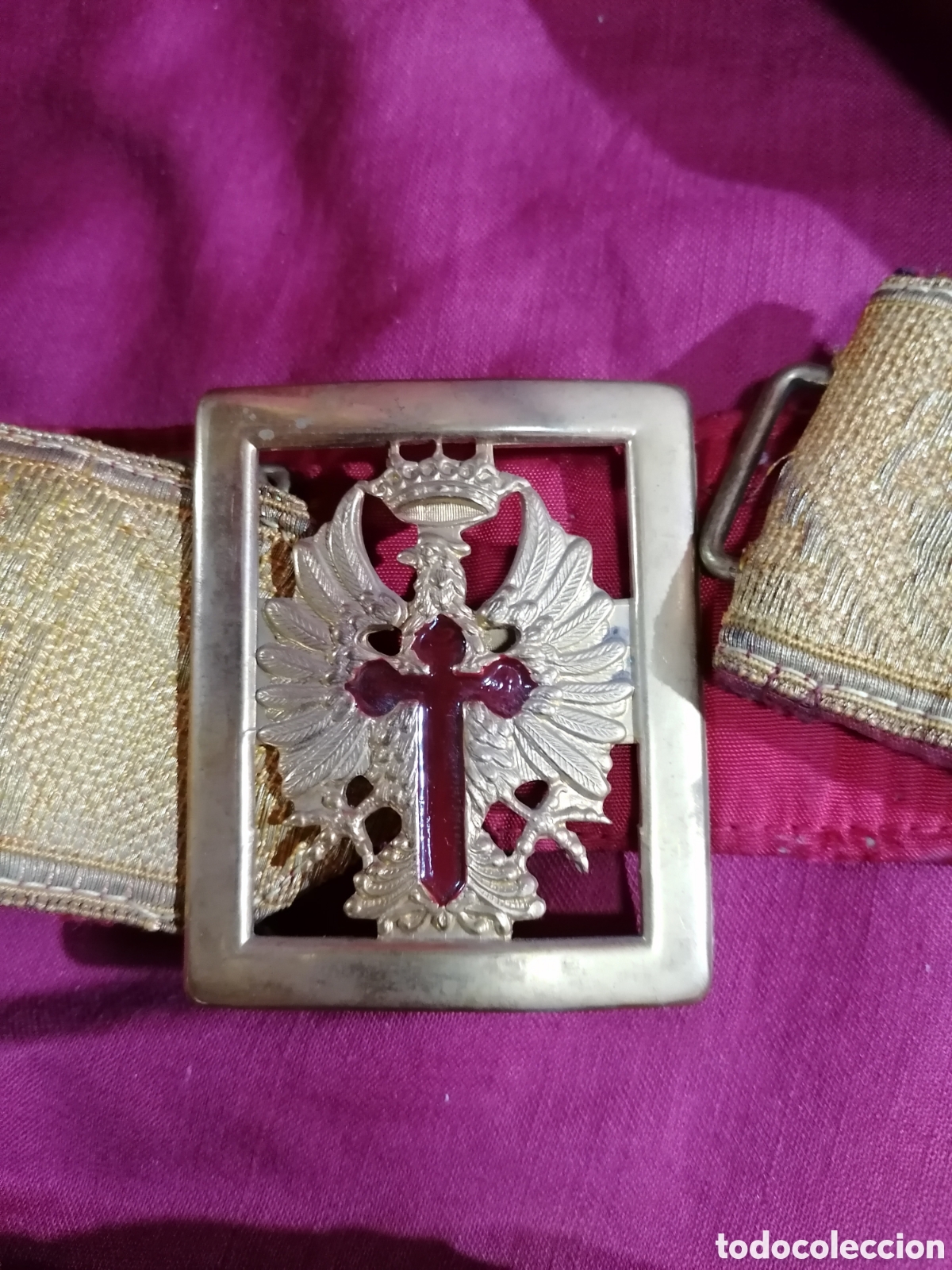 Antig&uuml;edades: Cintur&oacute;n de gala &eacute;poca franquista, - Foto 1