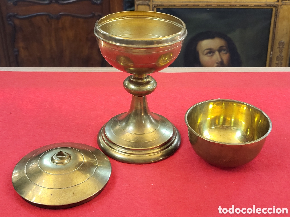 Antig&uuml;edades: ANTIGUO COPON LITURGUICO DE LATON - Foto 6