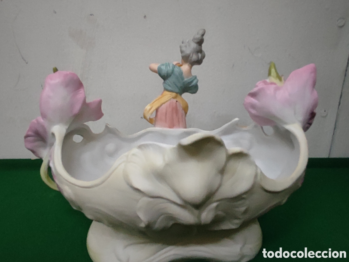Antig&uuml;edades: JARDINERA DE BISCUIT MODERNISTA - Foto 6