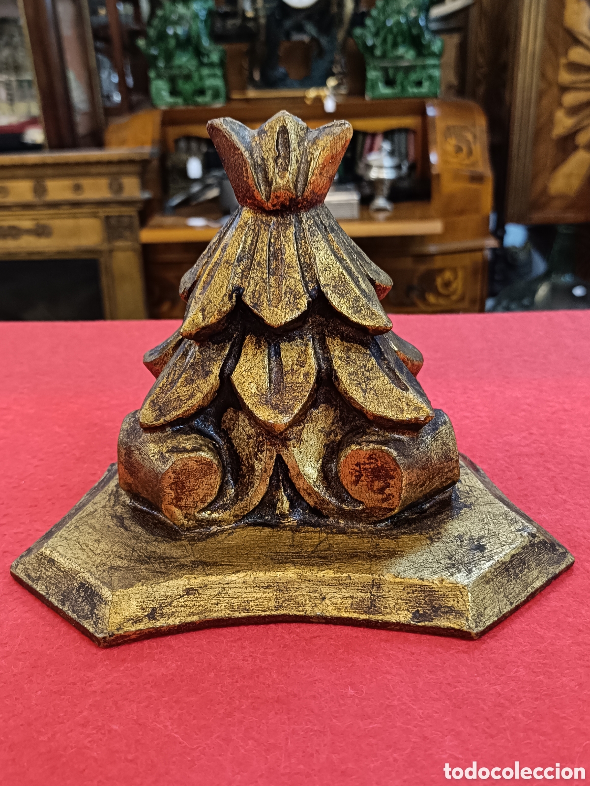 Antig&uuml;edades: ANTIGUA MENSULA MADERA Y PAN DE ORO. - Foto 1