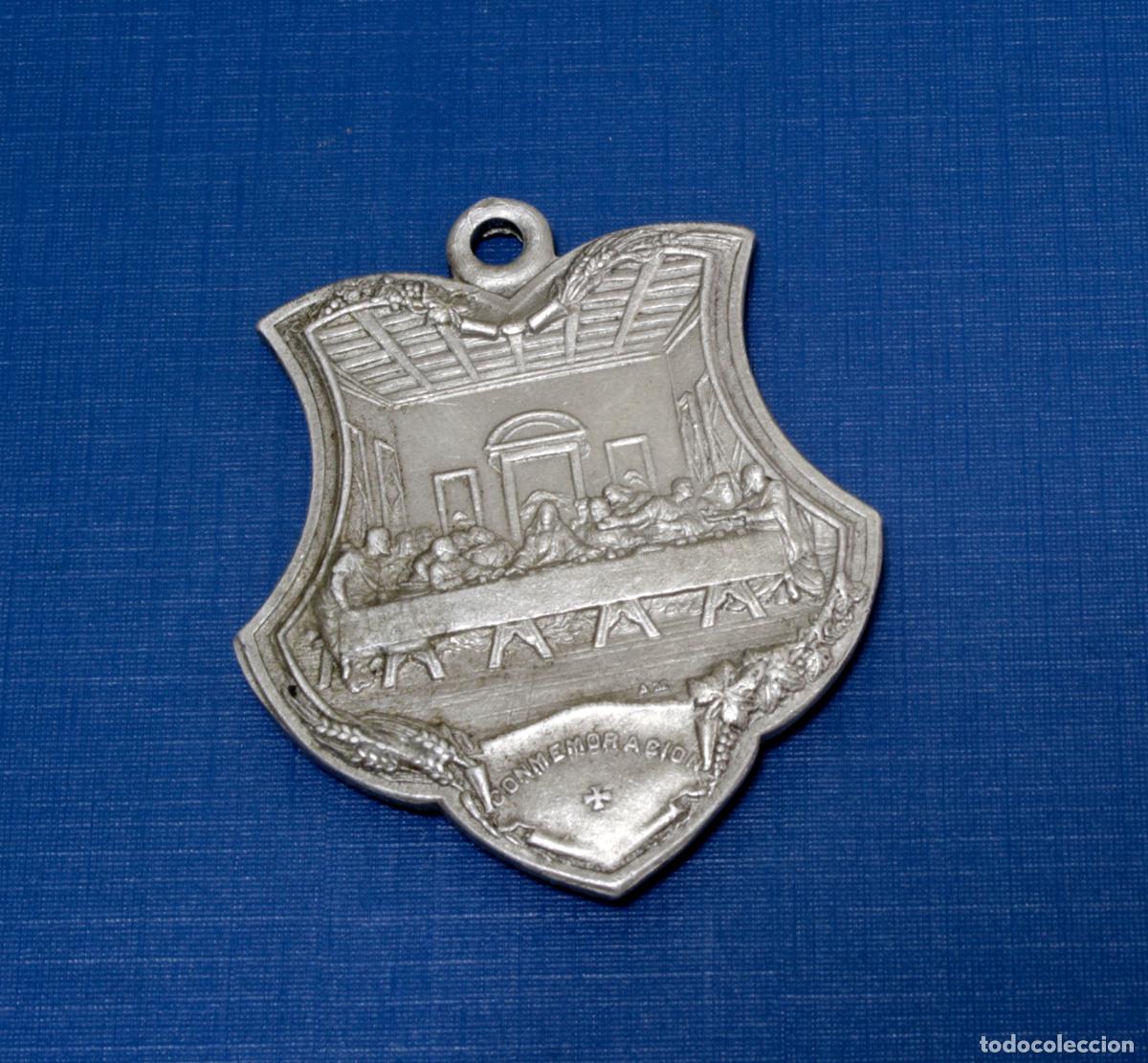 Antig&uuml;edades: GRAN MEDALLA EN ALUMINIO, 1907 JUEVES EUCAR&Iacute;STICOS - Foto 2