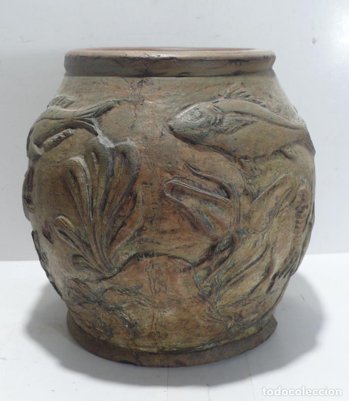 Antig&uuml;edades: JARRON EN TERRACOTA DECORADO - Foto 1