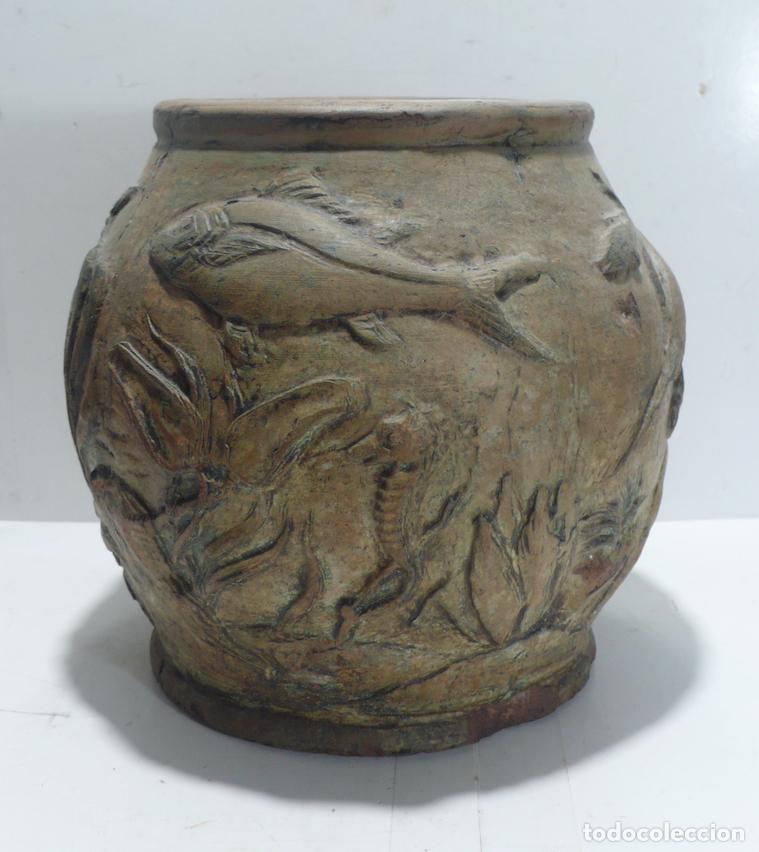 Antig&uuml;edades: JARRON EN TERRACOTA DECORADO - Foto 2