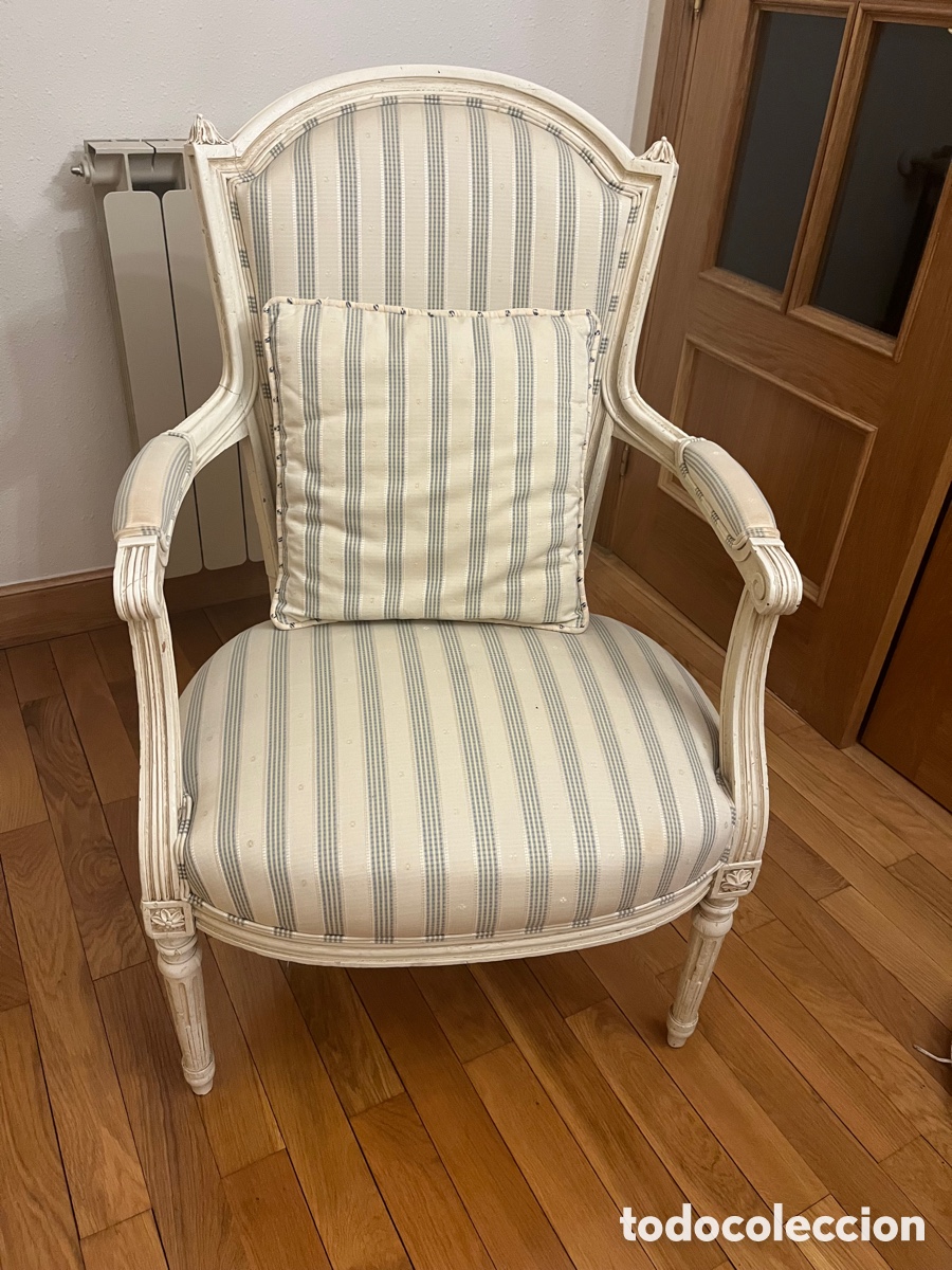 Antig&uuml;edades: Sillones de madera con tapicer&iacute;a - Foto 2