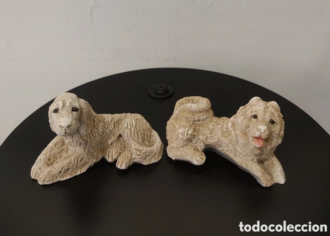 Antig&uuml;edades: Lote de Figuras de Perros Hechos a Mano - Foto 9