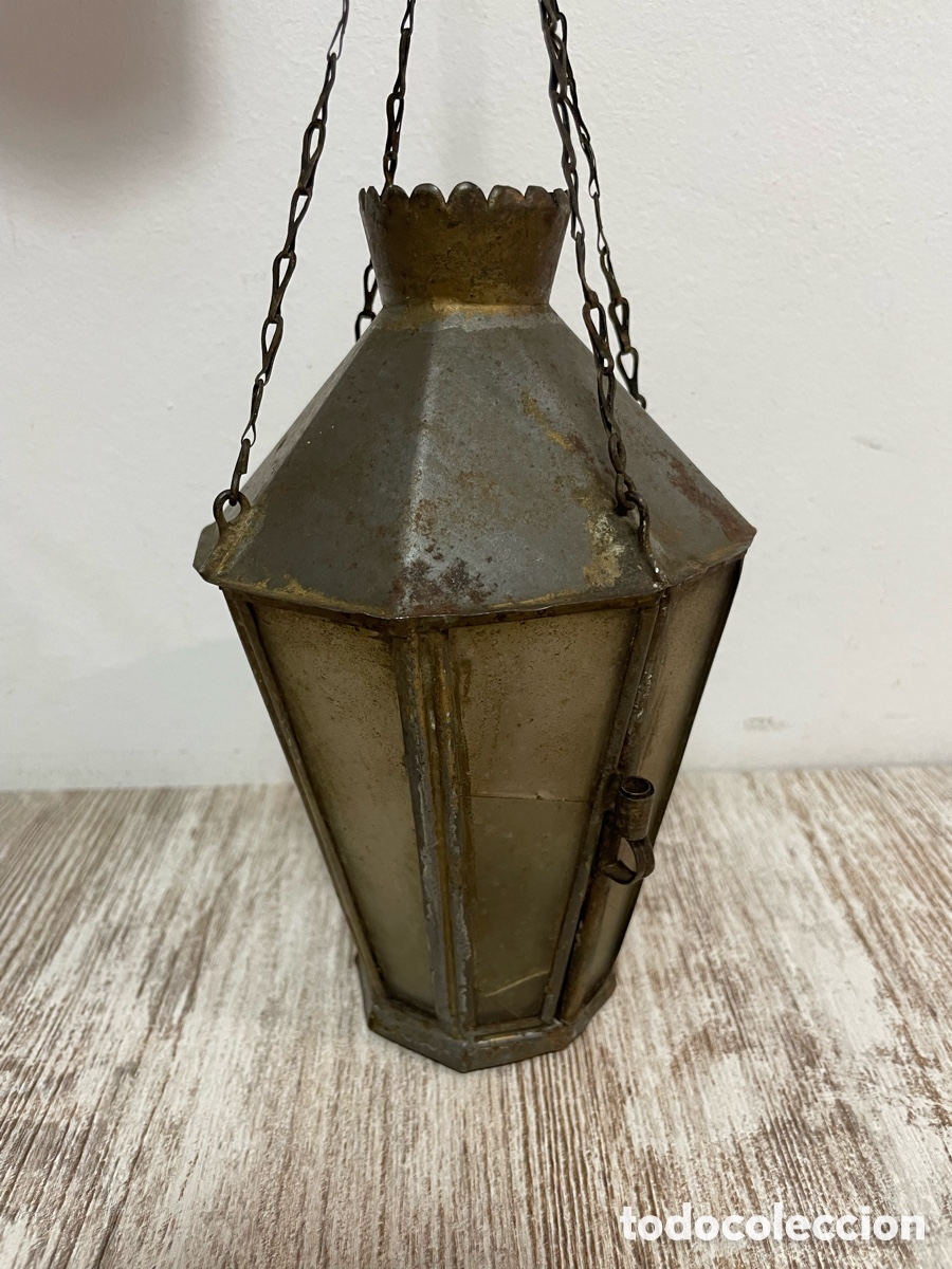 Antig&uuml;edades: FAROLILLO HOJALATA PEQUE&Ntilde;O - Foto 3