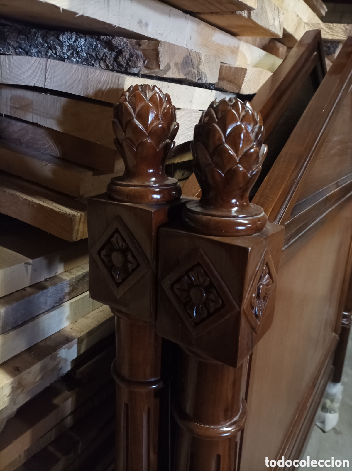 Antig&uuml;edades: Cabeceros en madera para camas de 90 - Foto 5