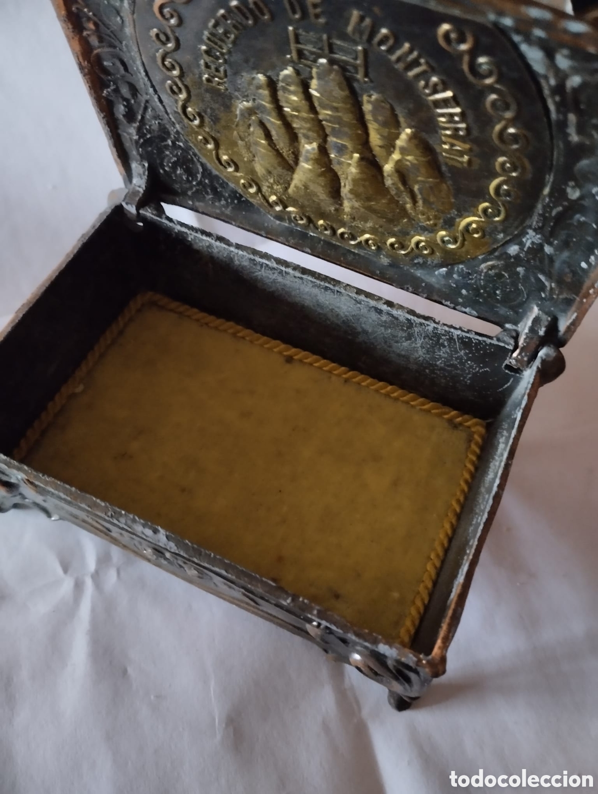 Antig&uuml;edades: Caja Joyero Cobreada - Foto 2