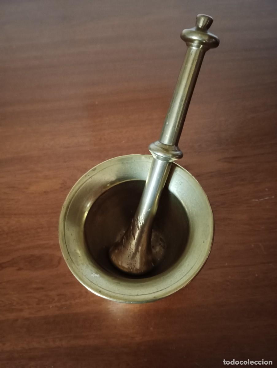 Antig&uuml;edades: MORTERO ALMIREZ DE BRONCE SIGLO XIX - Foto 2