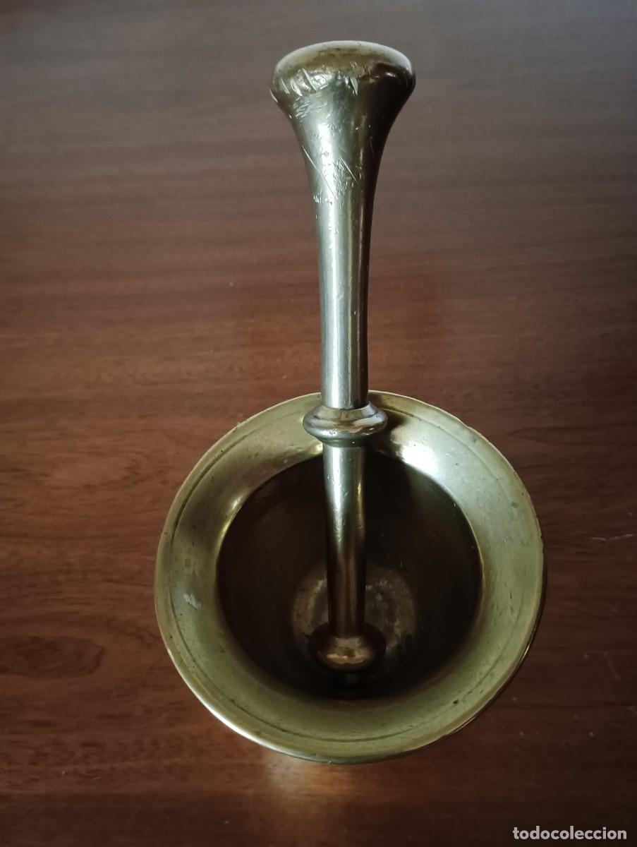 Antig&uuml;edades: MORTERO ALMIREZ DE BRONCE SIGLO XIX - Foto 4