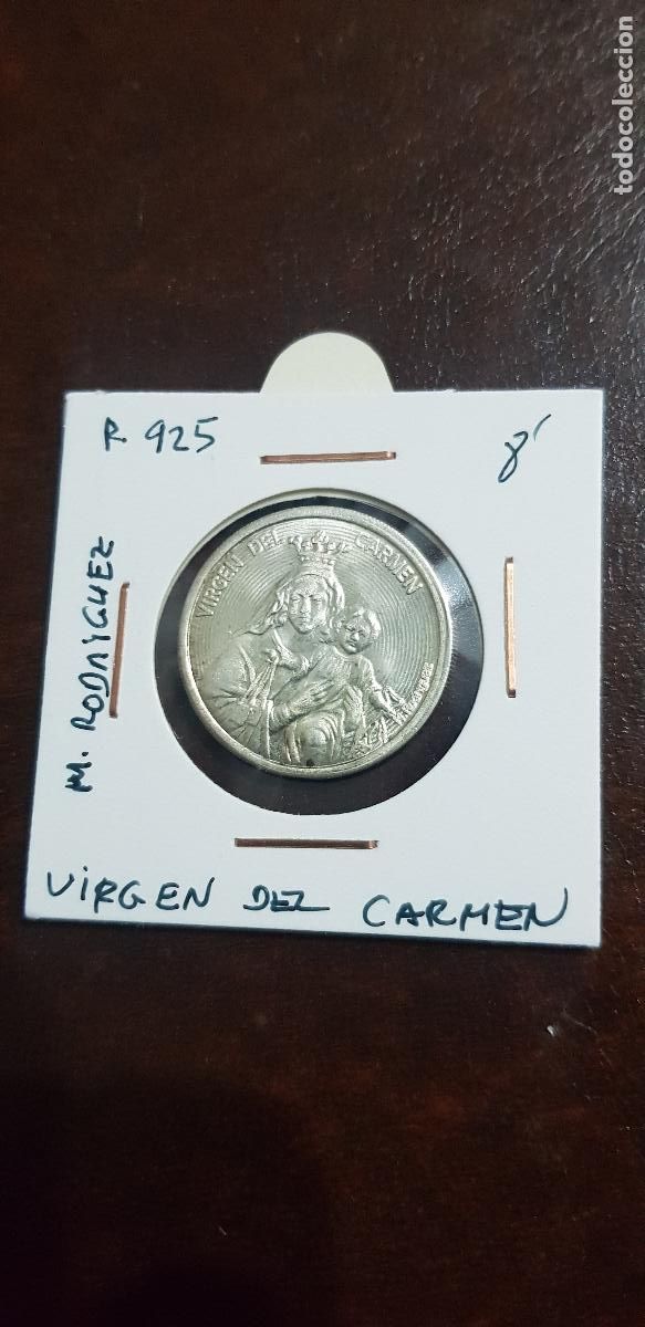 Antig&uuml;edades: VIRGEN DEL CARMEN- PLATA DE 925 - Foto 1