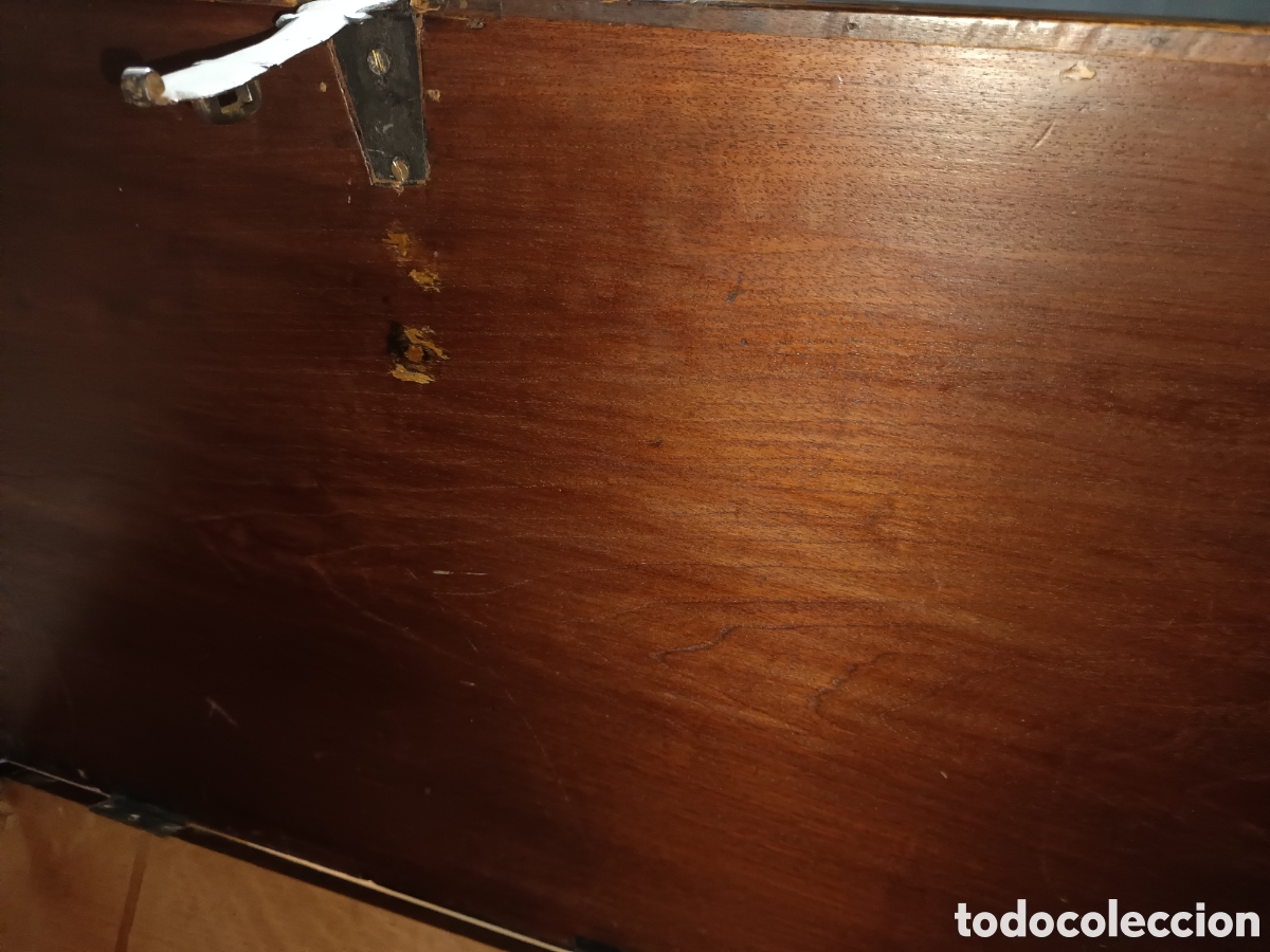 Antig&uuml;edades: ANTIGUO BA&Uacute;L DE CAOBA - Foto 8