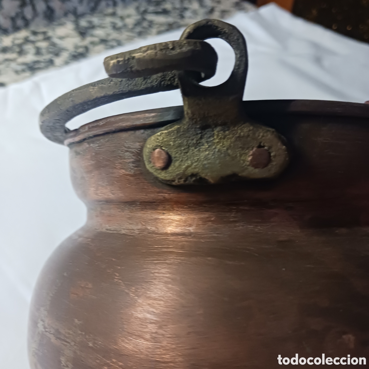 Antig&uuml;edades: Antiguo calderillo de cobre - Foto 6