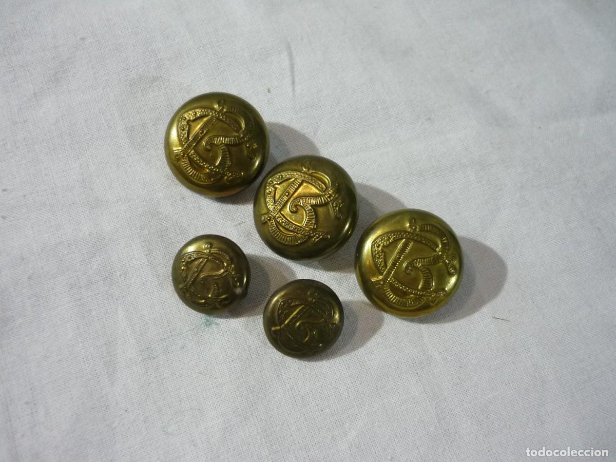 Antig&uuml;edades: 6 botones dorados Banco Central - Foto 2