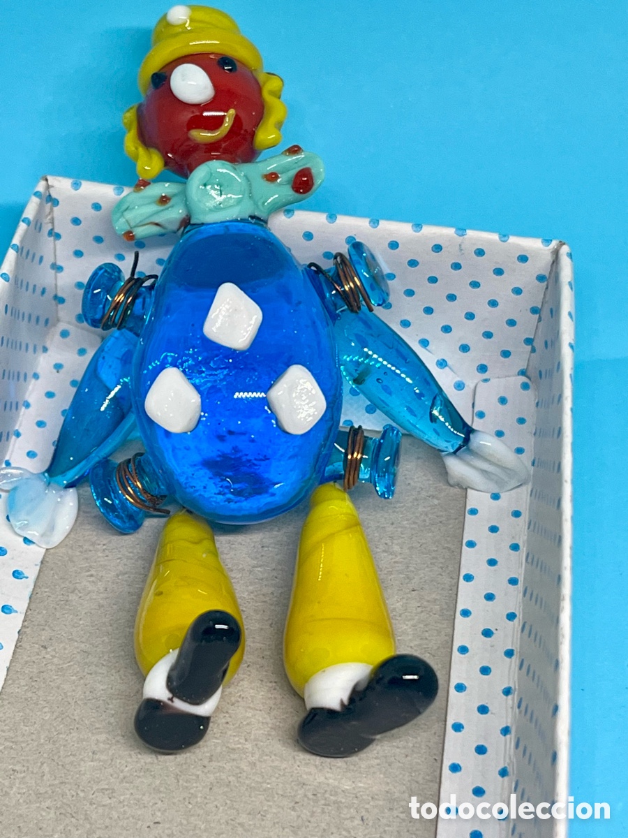 Antig&uuml;edades: PAYASO DE CRISTAL DE MURANO EN SU CAJA - Foto 1