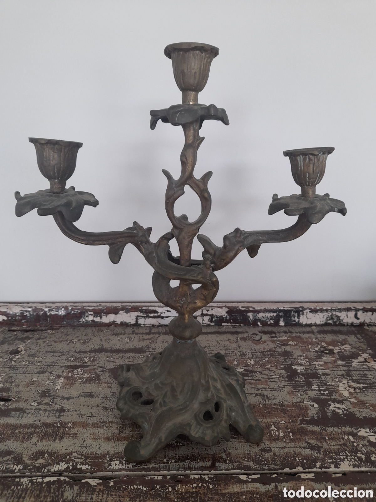 Antig&uuml;edades: Candelabros de bronce - Foto 1