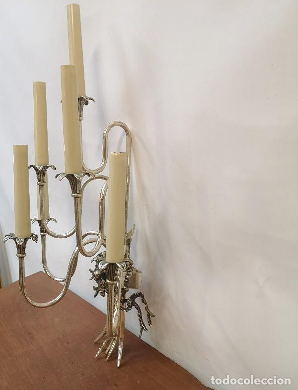 Antig&uuml;edades: Aplique de Alpaca con Seis Luces - Foto 10