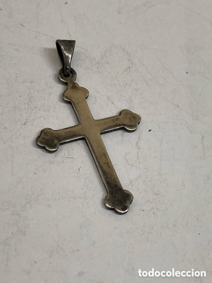 Antig&uuml;edades: Cruz de plata religiosa C402 - Foto 1