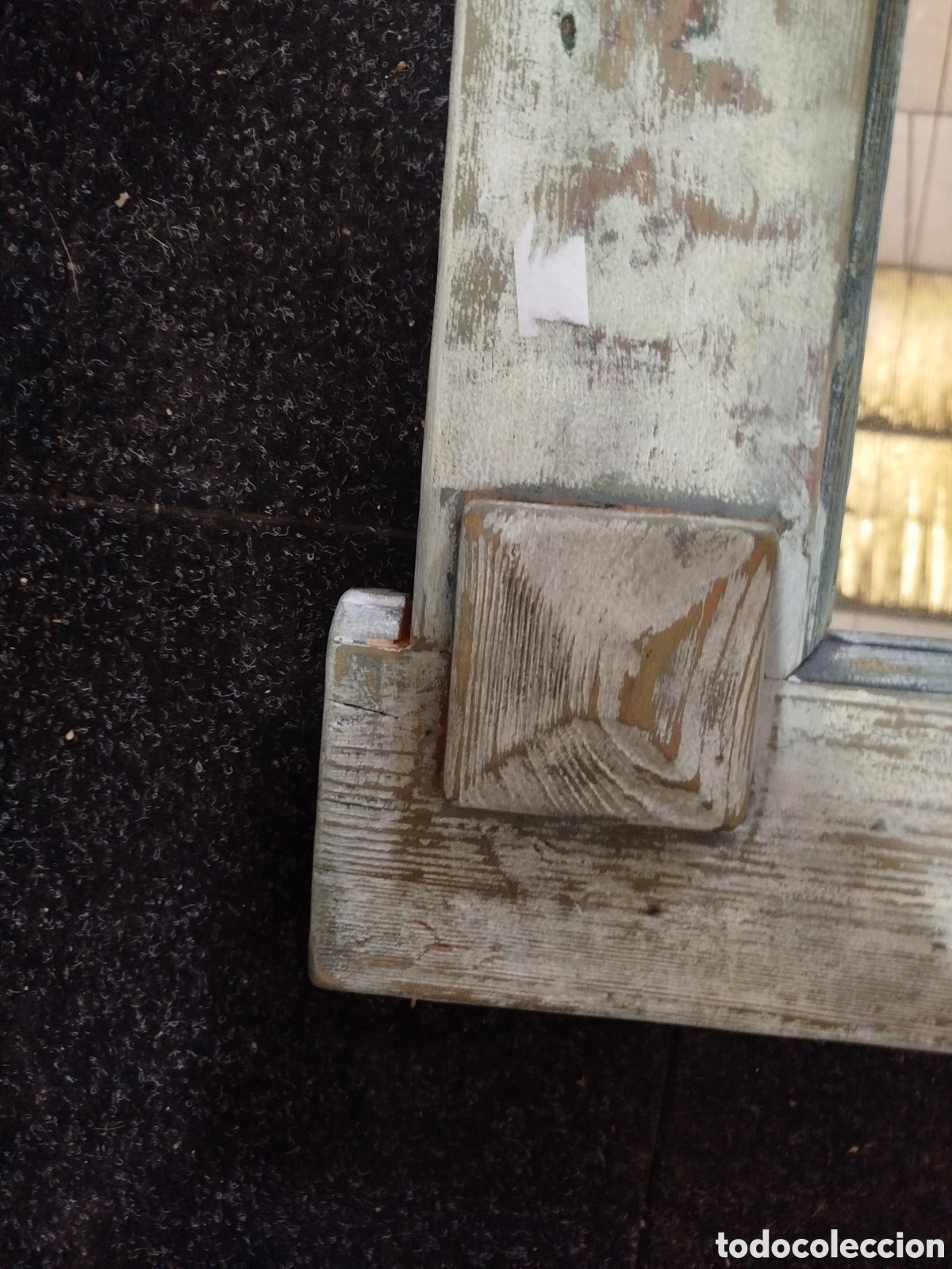 Antig&uuml;edades: Espejo de madera pintado - Foto 2