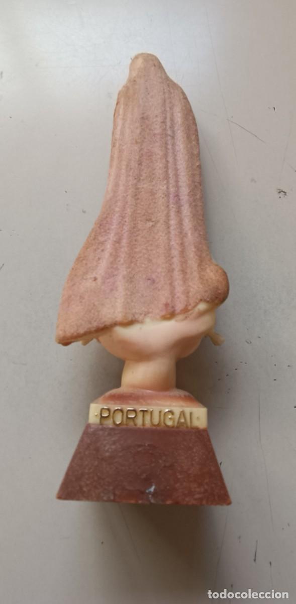 Antig&uuml;edades: Figura de la Virgen de F&aacute;tima en pl&aacute;stico t&eacute;rmico - Foto 2