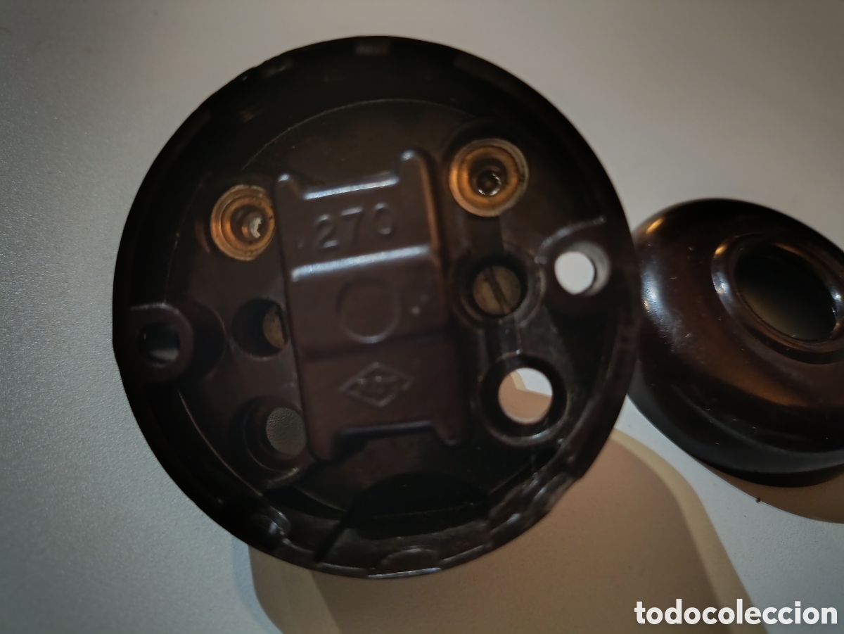 Antig&uuml;edades: antiguo interruptor de baquelita - Foto 2