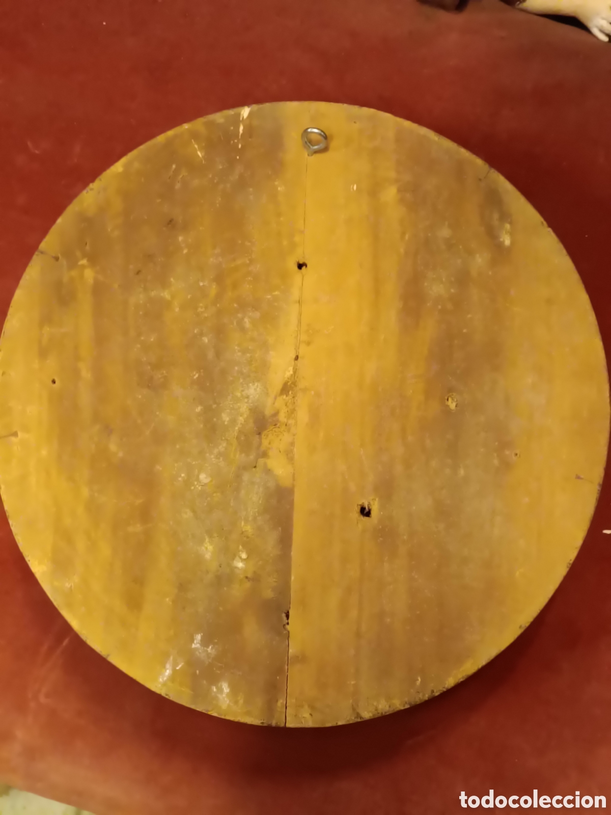 Antig&uuml;edades: Medall&oacute;n de madera 3 serafines - Foto 3