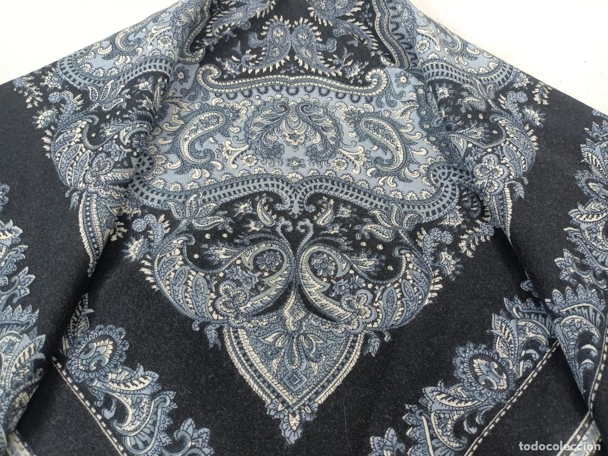 Antig&uuml;edades: Antiguo pa&ntilde;uelo de merino estampado - Foto 2