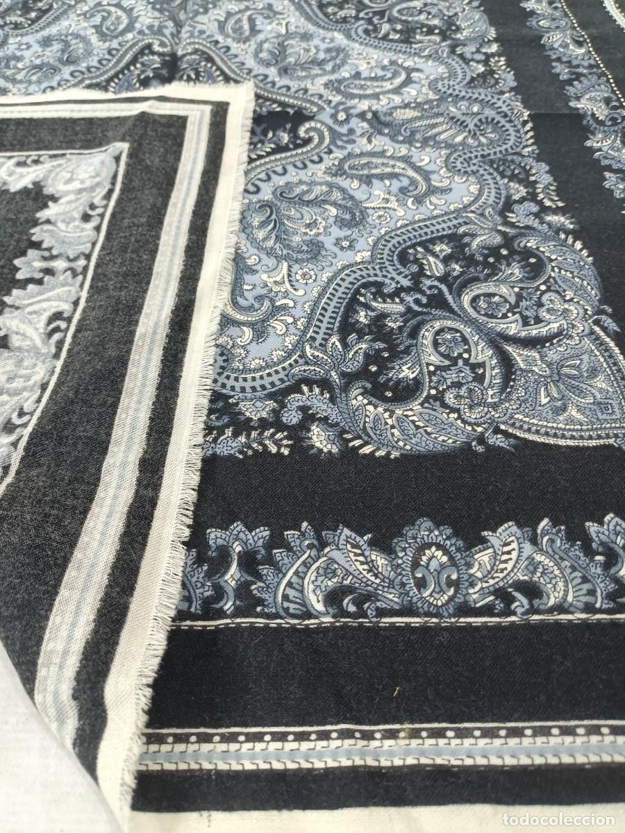 Antig&uuml;edades: Antiguo pa&ntilde;uelo de merino estampado - Foto 6