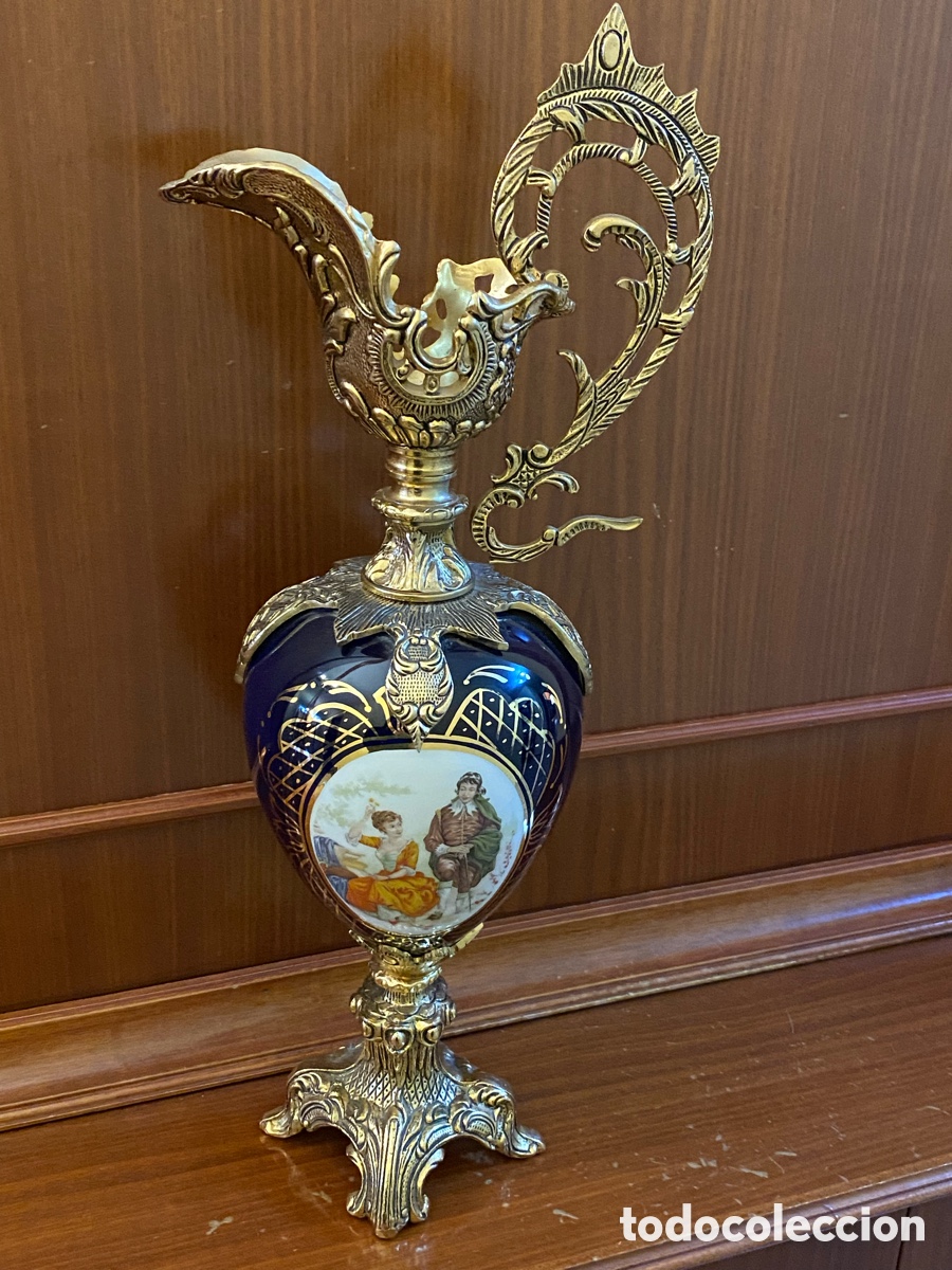Antig&uuml;edades: Jarr&oacute;n porcelana y bronce - Foto 2