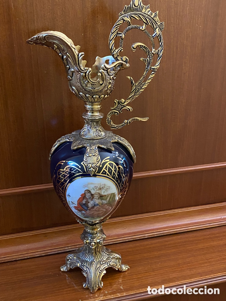 Antig&uuml;edades: Jarr&oacute;n porcelana y bronce - Foto 1