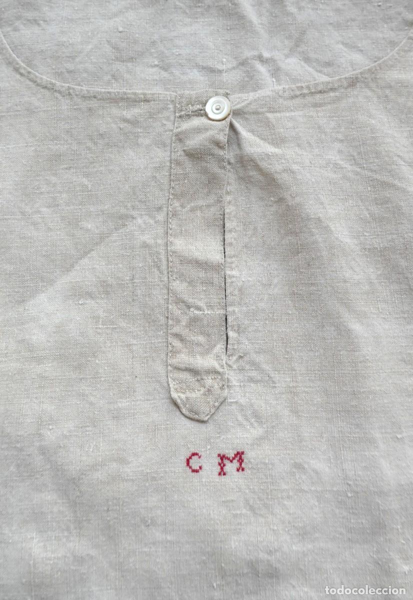 Antig&uuml;edades: ANTIGUO CAMIS&Oacute;N DE LINO S.XIX - Foto 2