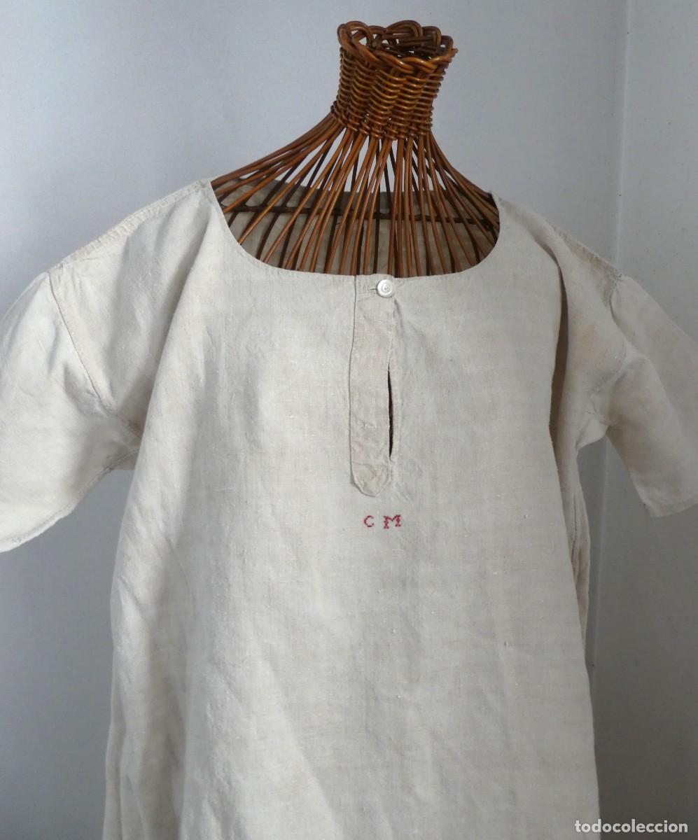 Antig&uuml;edades: ANTIGUO CAMIS&Oacute;N DE LINO S.XIX - Foto 1