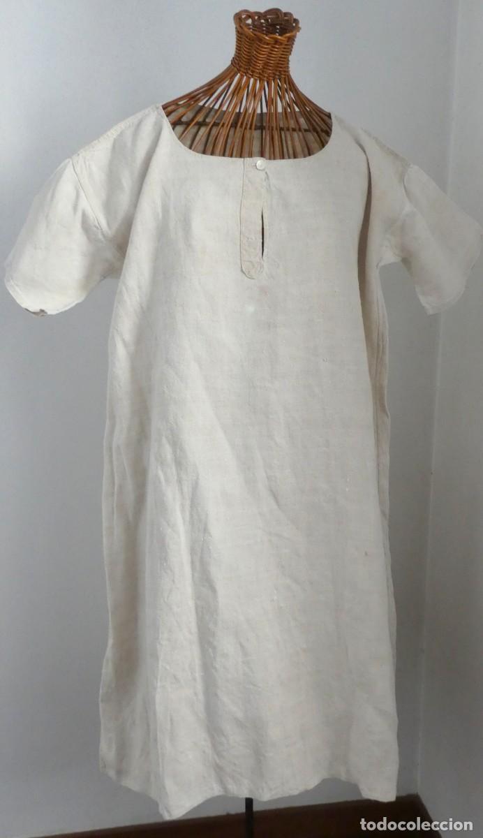 Antig&uuml;edades: ANTIGUO CAMIS&Oacute;N DE LINO S.XIX - Foto 1