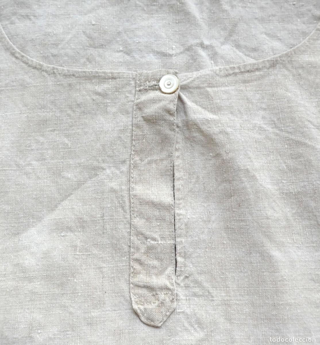 Antig&uuml;edades: ANTIGUO CAMIS&Oacute;N DE LINO S.XIX - Foto 2