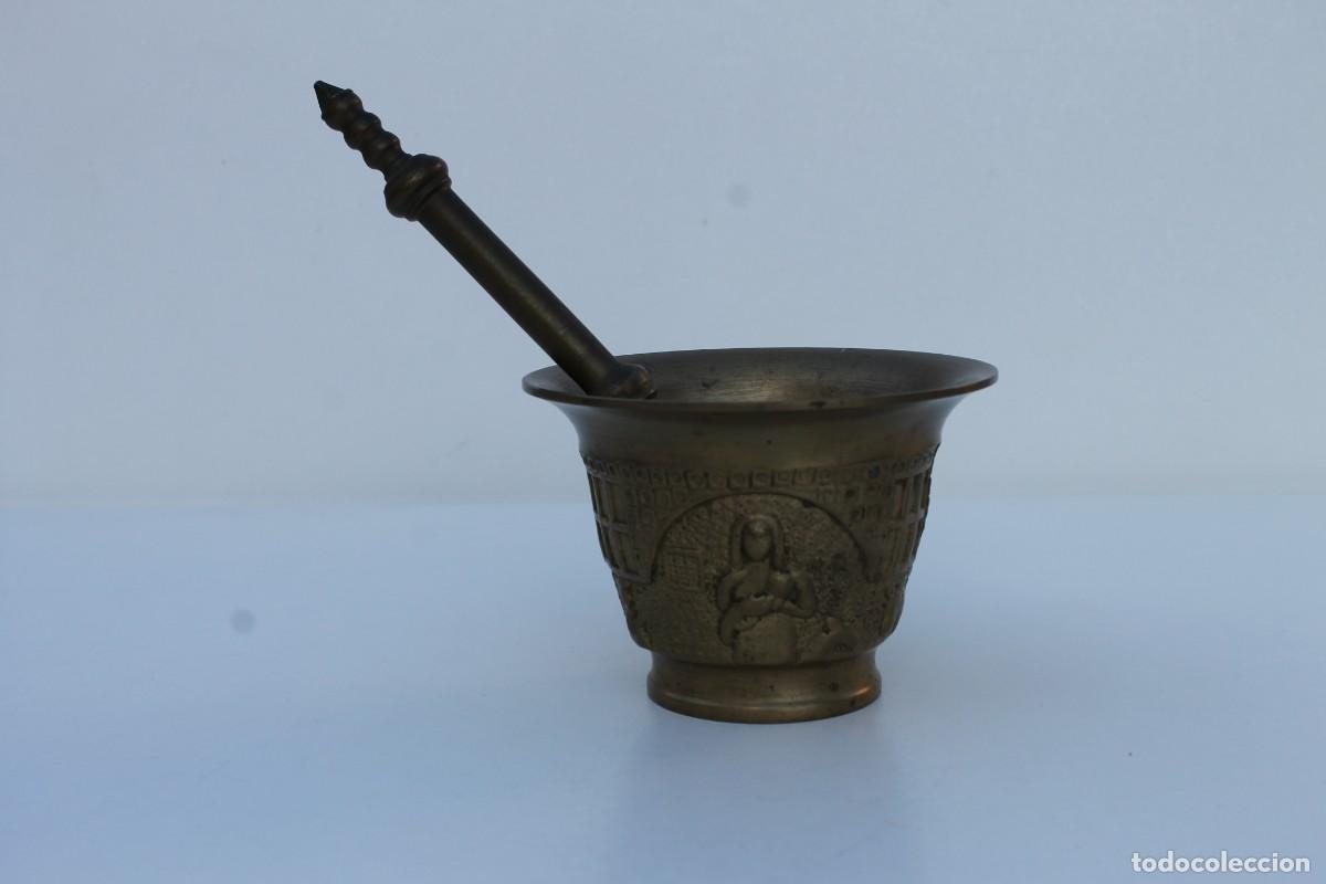 Antig&uuml;edades: ANTIGUO ALMIREZ MORTERO DE BRONCE . 500G - Foto 1