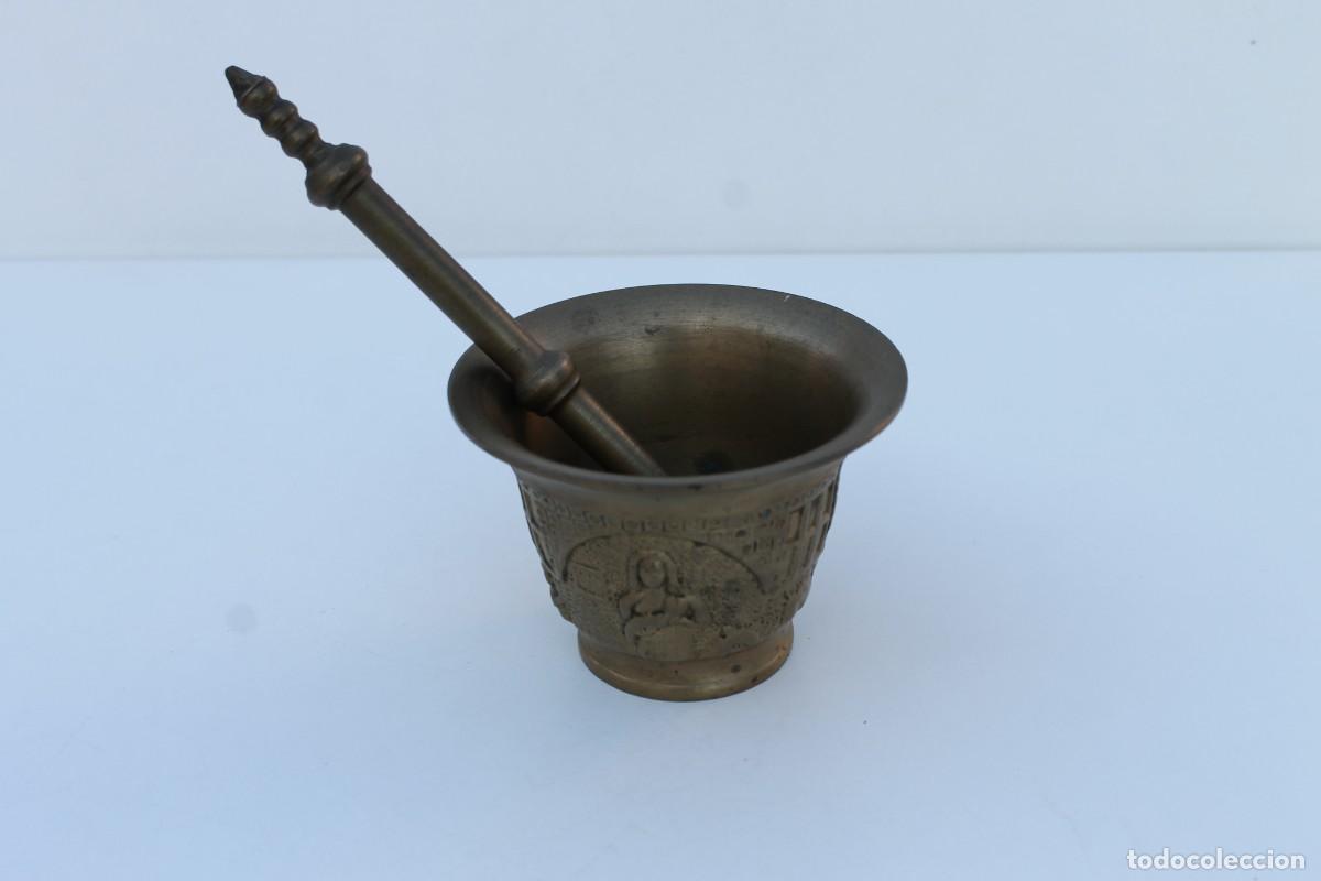 Antig&uuml;edades: ANTIGUO ALMIREZ MORTERO DE BRONCE . 500G - Foto 6