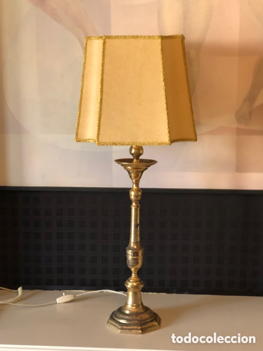 Antig&uuml;edades: 2 lamparas estilo modernista con la base octogonal - Foto 3